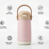 Pink 3-in-1 TIVVO drinking bottle with USP