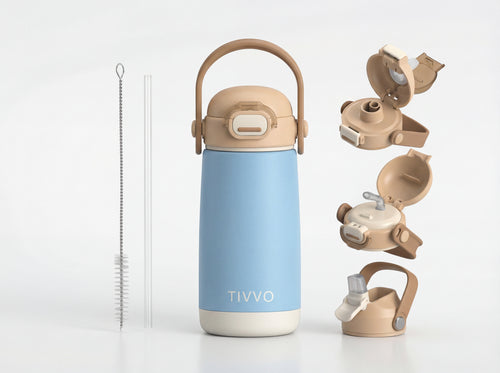 3-in-1 TIVVO drinking bottle Blue