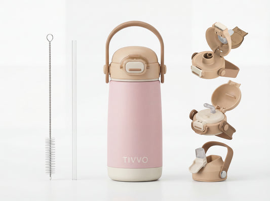 Pink 3-in-1 TIVVO drinking bottle