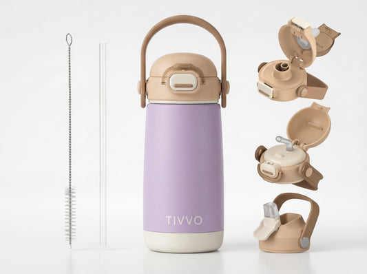 Purple 3-in-1 TIVVO drinking bottle
